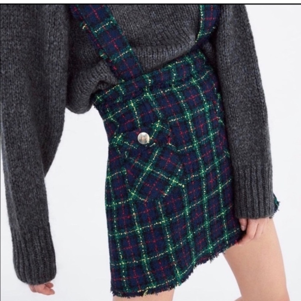 Zara Tweed overall skirt size small